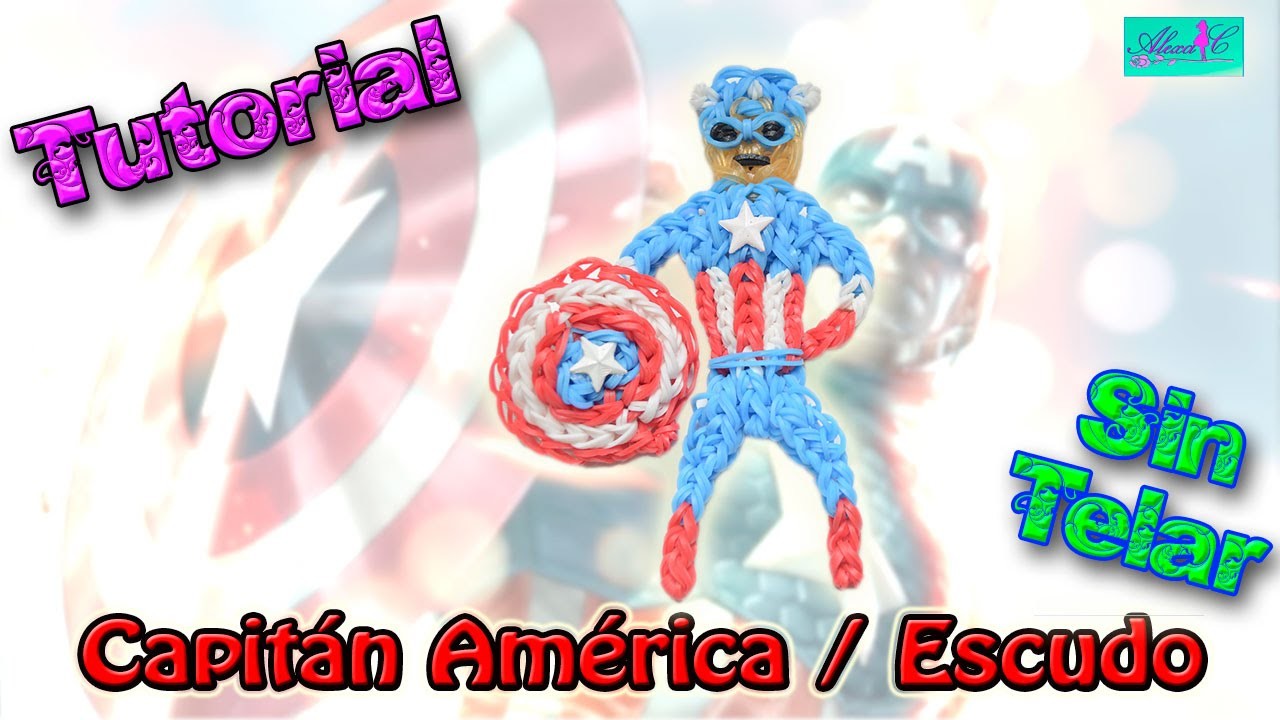 ♥ Tutorial: DOS EN UNO Capitán América. Escudo (sin telar) ♥