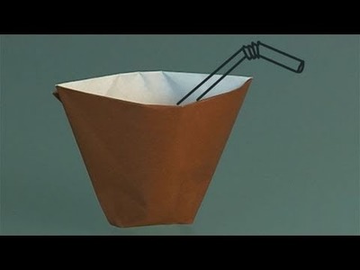 Aprende a hacer origami, un vaso de papel