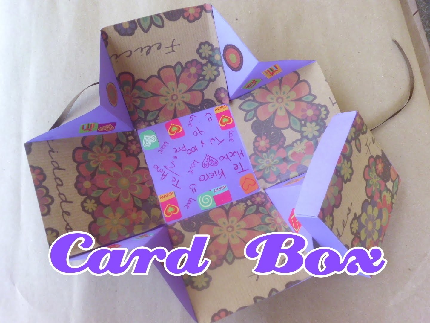 Caja Tarjeta-Card Box. Detalle Novios-Cumple Años