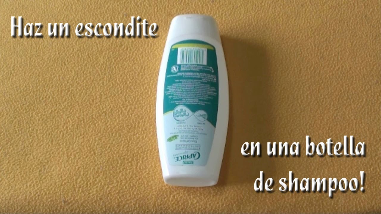 Como hacer un escondite con una botella de Shampoo