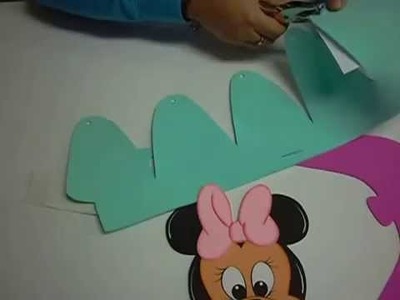 Gorro Minnie Mouse en Foami, Goma Eva, Microporoso (3ra Parte)