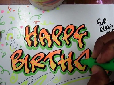 Happy Birthday - letra timoteo caligrafia parte 2