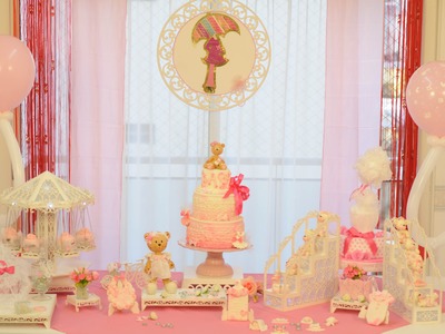 Como hacer una torta y souvenirs dulces - Baby Shower Nena - Mirta Cao