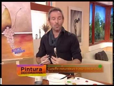 Diego Raimondo - Bienvenidas TV - pinta un Cuadro de Naturaleza, Frutas con Textura.