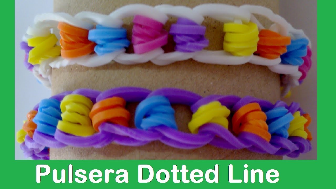 DIY Pulsera de gomitas Dotted Line - Rainbow Loom en Español