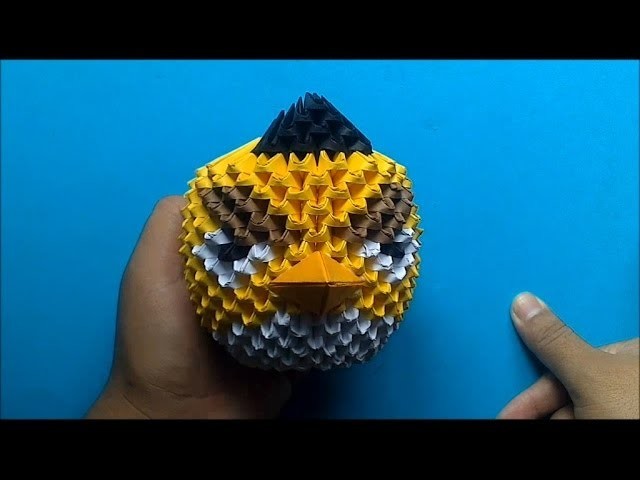 Origami 3D Angry birds (Amarillo)