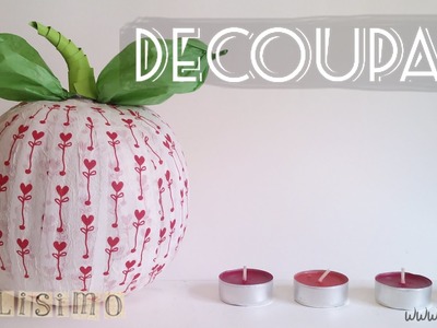 Halloween: Decorar una calabaza con decoupage.