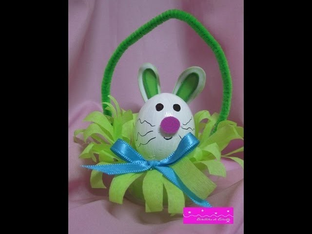 Manualidades:"Conejo de Pascua". relleno con confites de colores