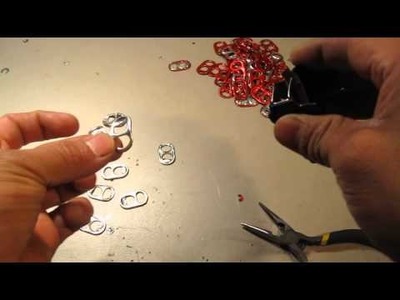 1er tutorial Como hacer un lampara con anillas de Refresco