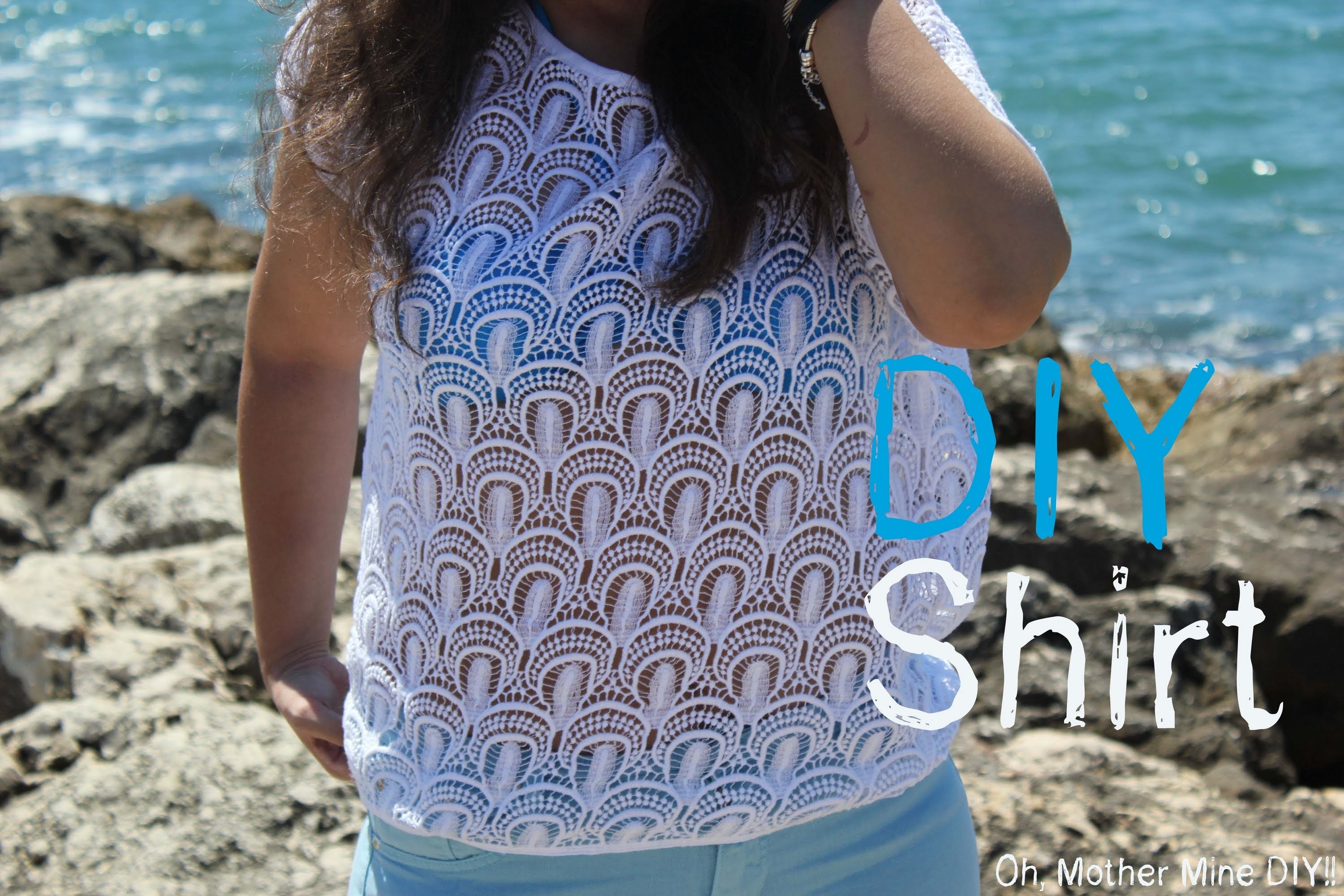 DIY Camiseta blanca de guipur para la playa (patrón incluido)