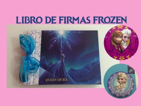 DIY libro de firmas Frozen guest book frozen