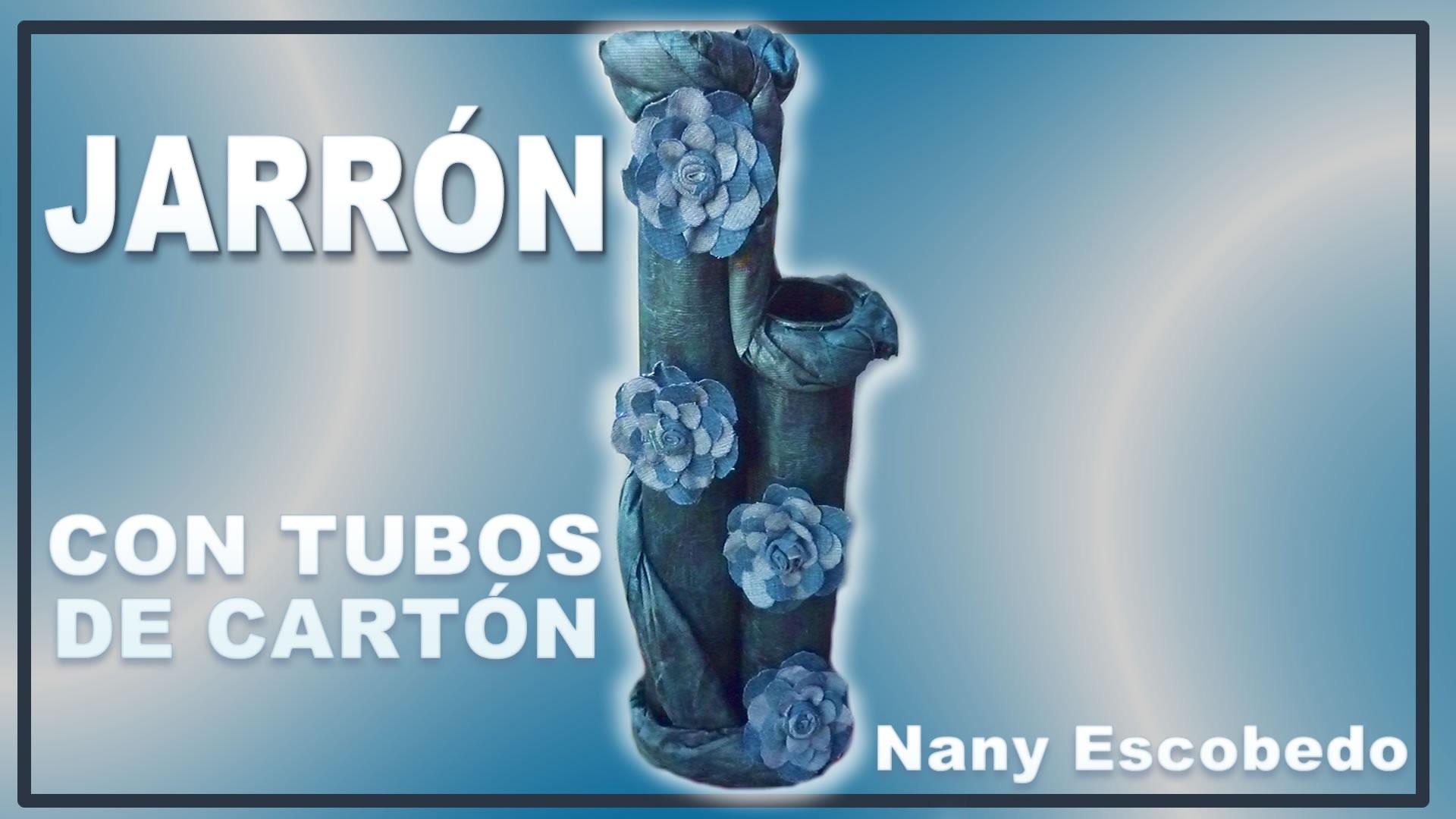 JARRÓN CON TUBOS DE CARTÓN. VASE WITH CARDBOARD TUBES