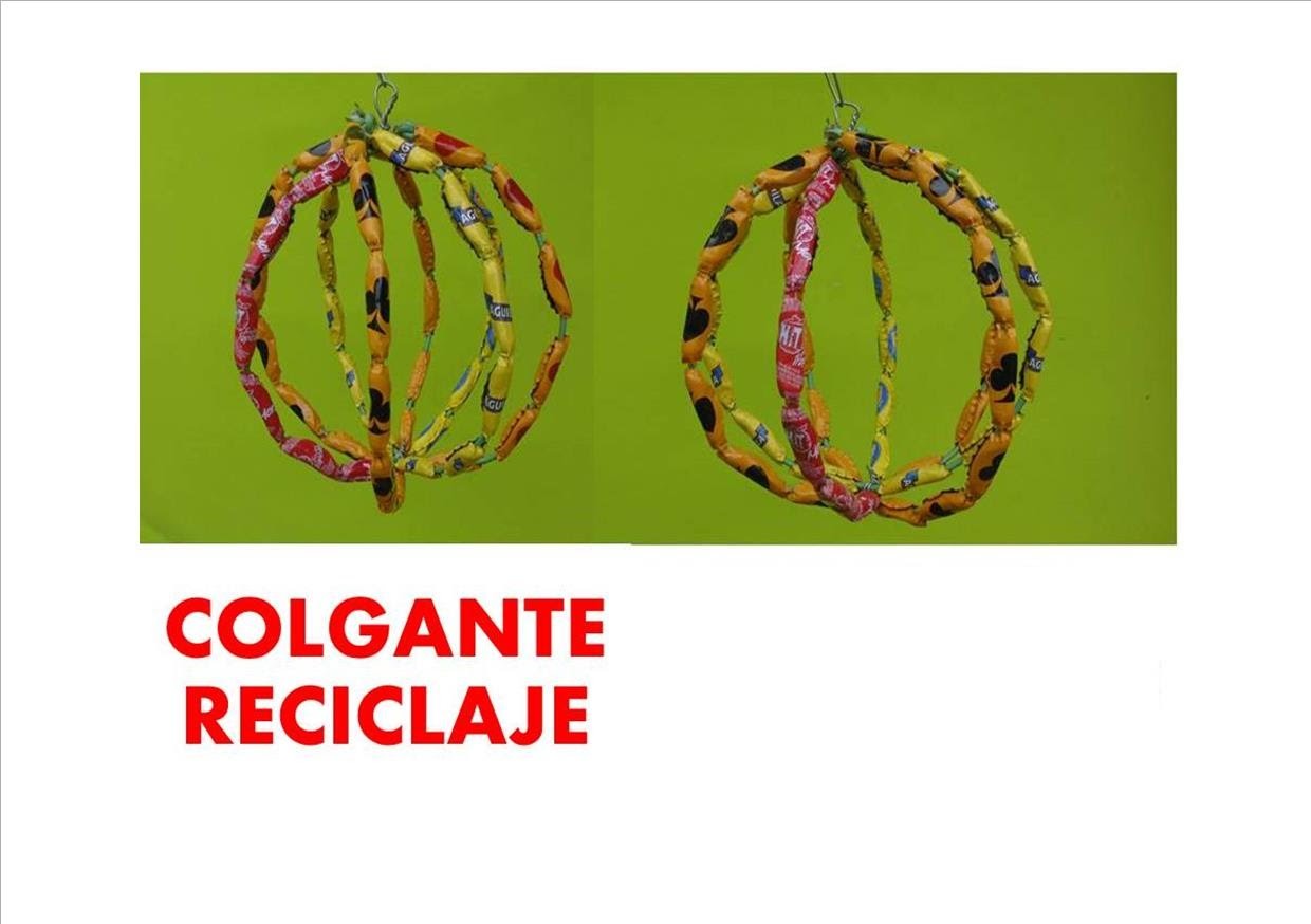 Manualidades. Como hacer colgante con reciclaje