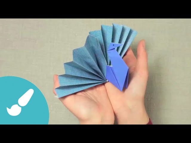 Pavo real en Origami 3D I Peacock origami 3D