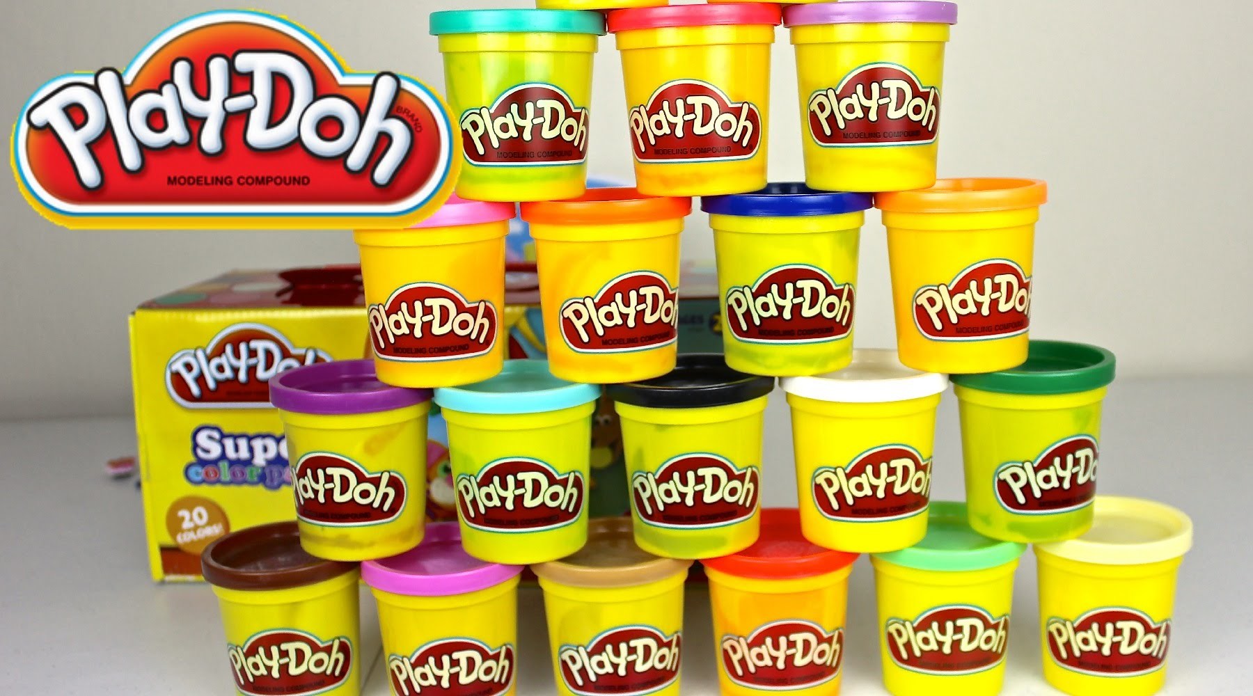 Plastilina Play Doh en  Español Super Color pack Play Doh Box Caja de play Doh