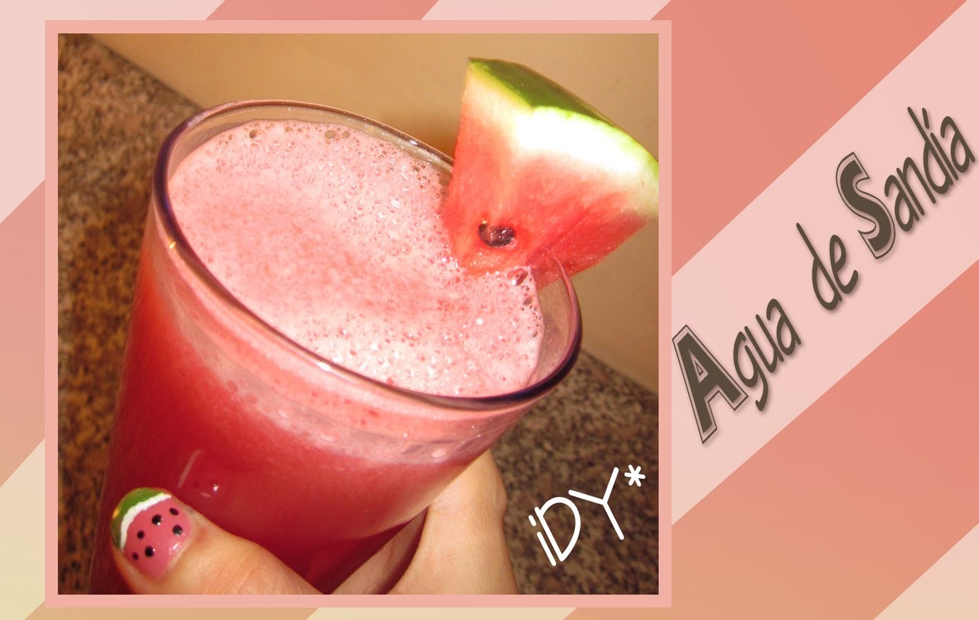 Receta Fácil: Agua de Sandía.Watermelon Juice . mmm!!!