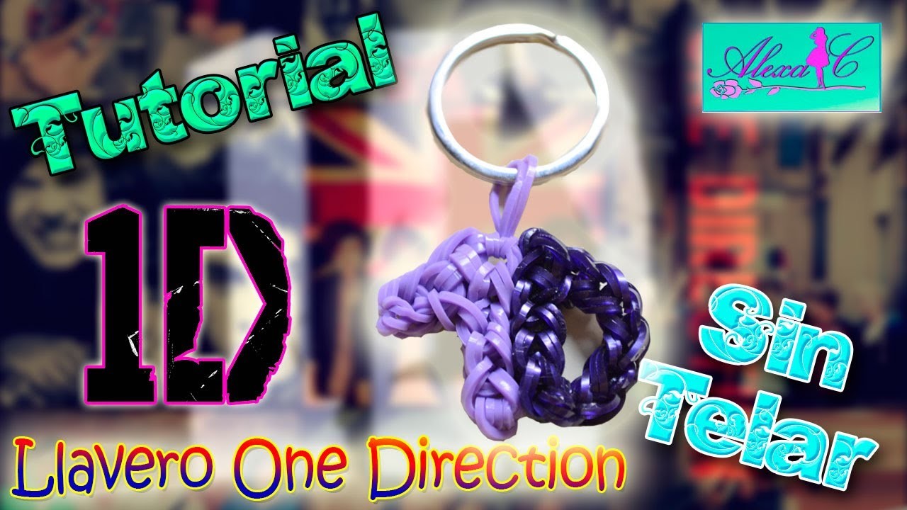♥ Tutorial: Llavero One Direction "1D" de gomitas (sin telar) ♥