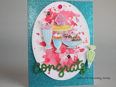 #2. Scrap & manualidades. "Sparkling icecream" card