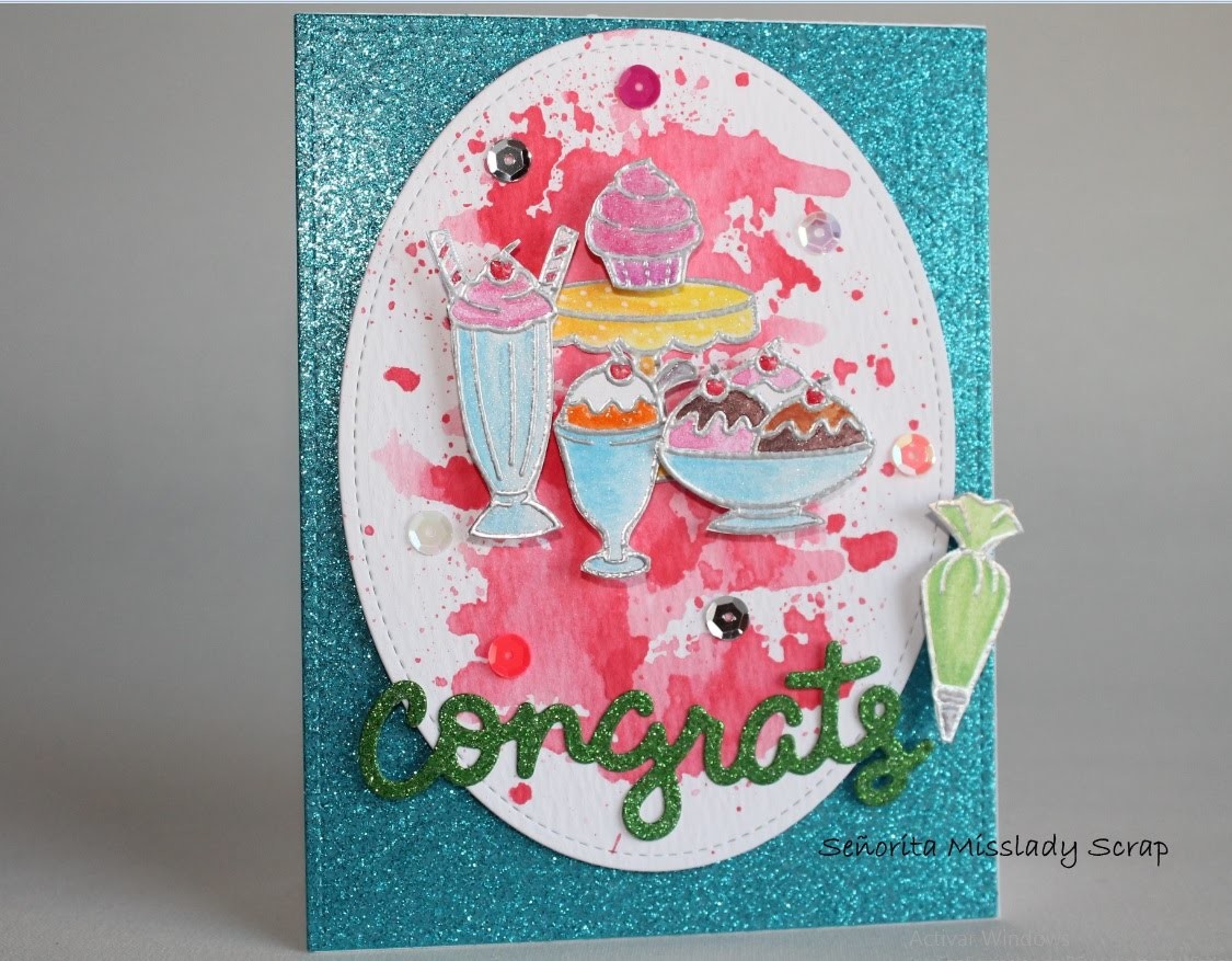 #2. Scrap & manualidades. "Sparkling icecream" card