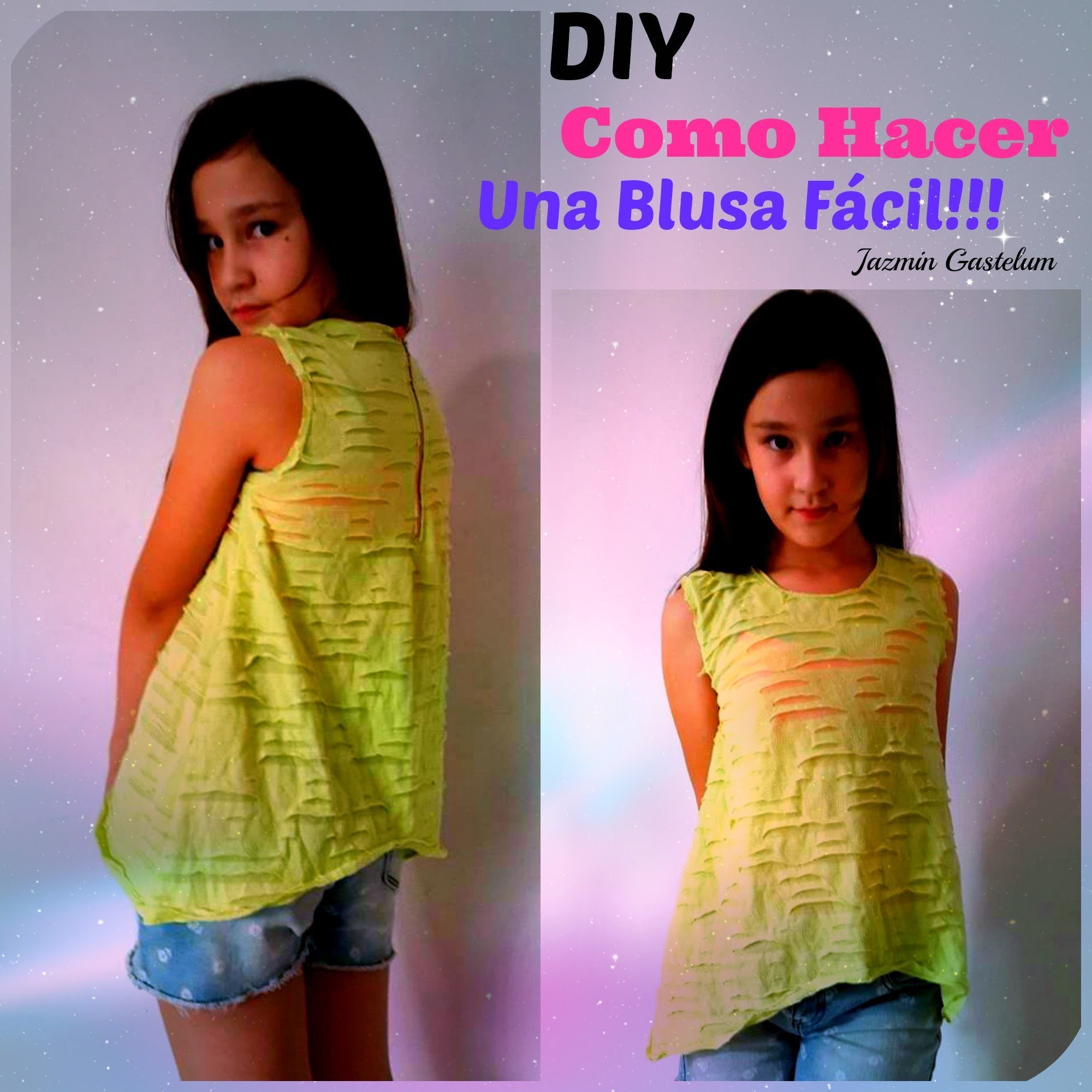 Como Hacer Una Blusa Fácil!!!! DIY How To Make A Blouse
