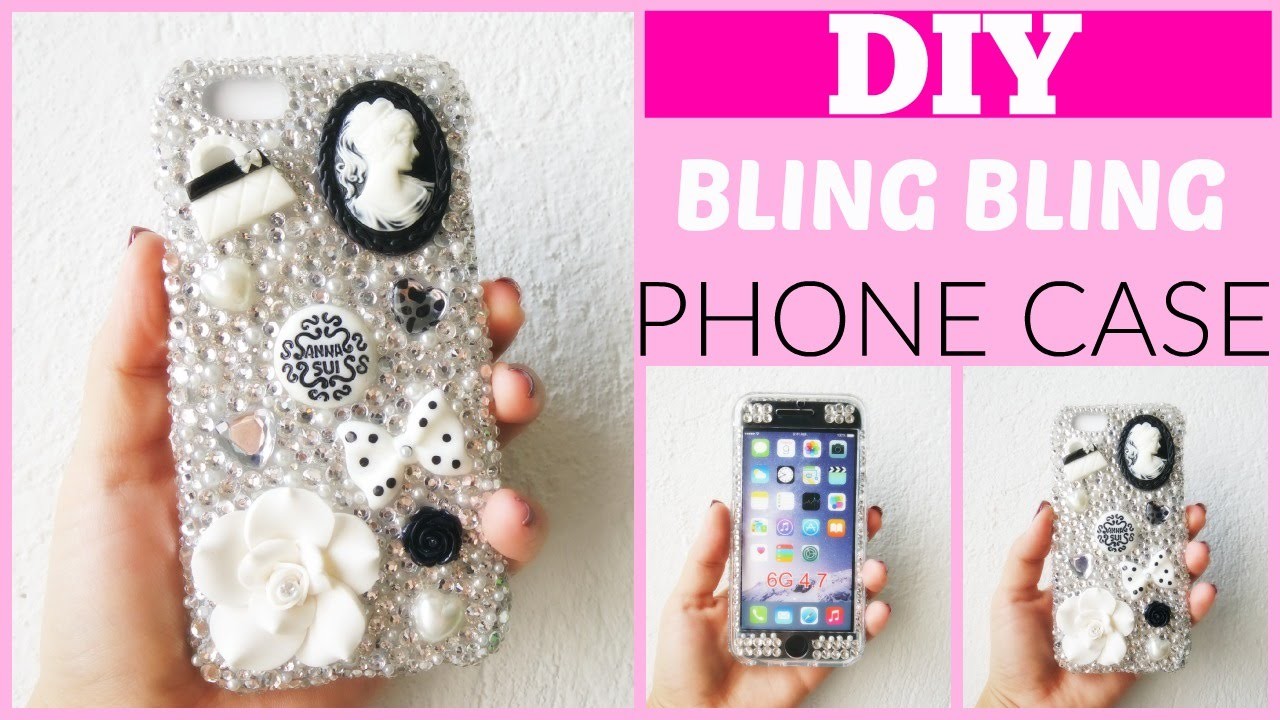 DIY: Decora tu funda iphone 6 con cristales.“DIY bling bling white and black iphone 6 case”