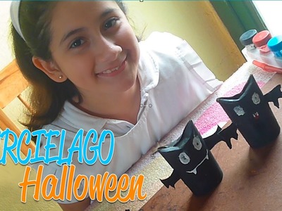 DIY ¡Manualidad día de Halloween con material reciclado! | MANUALIDAD MURCIELAGO DE PAPEL.