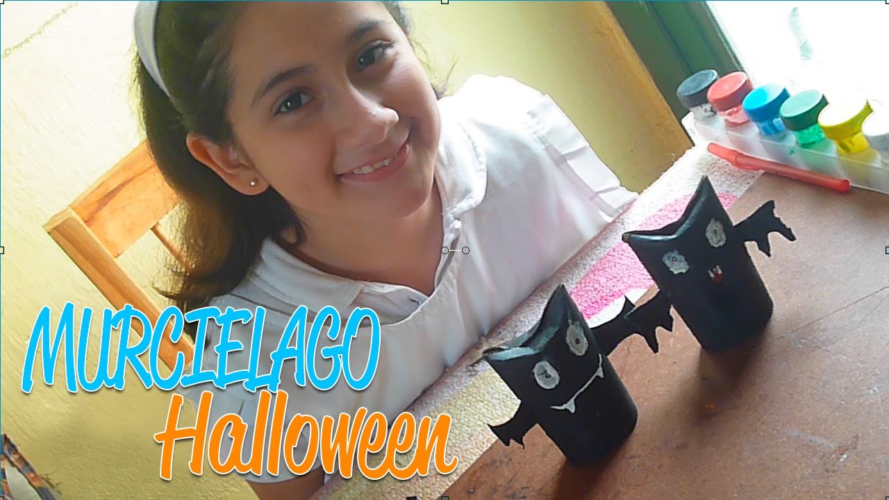 DIY ¡Manualidad día de Halloween con material reciclado! | MANUALIDAD MURCIELAGO DE PAPEL.