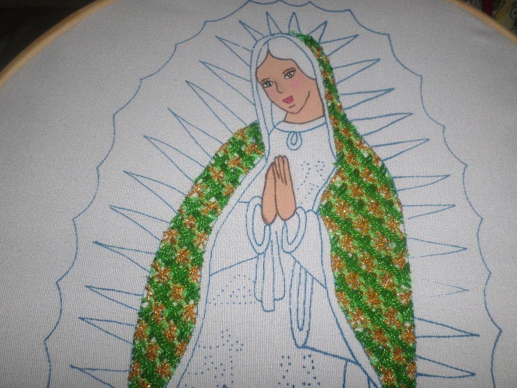 Bordado Fantasía Manto Virgen Guadalupe