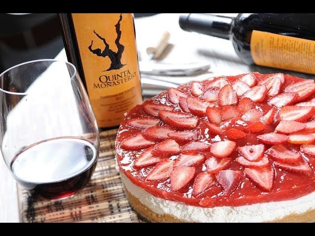 Cheesecake de queso con fresas sin hornear - Pay de fresas sin horno - Unbaked strawberry cheesecake