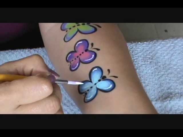 COMO PINTAR MARIPOSAS ( FACEPAINTING) .