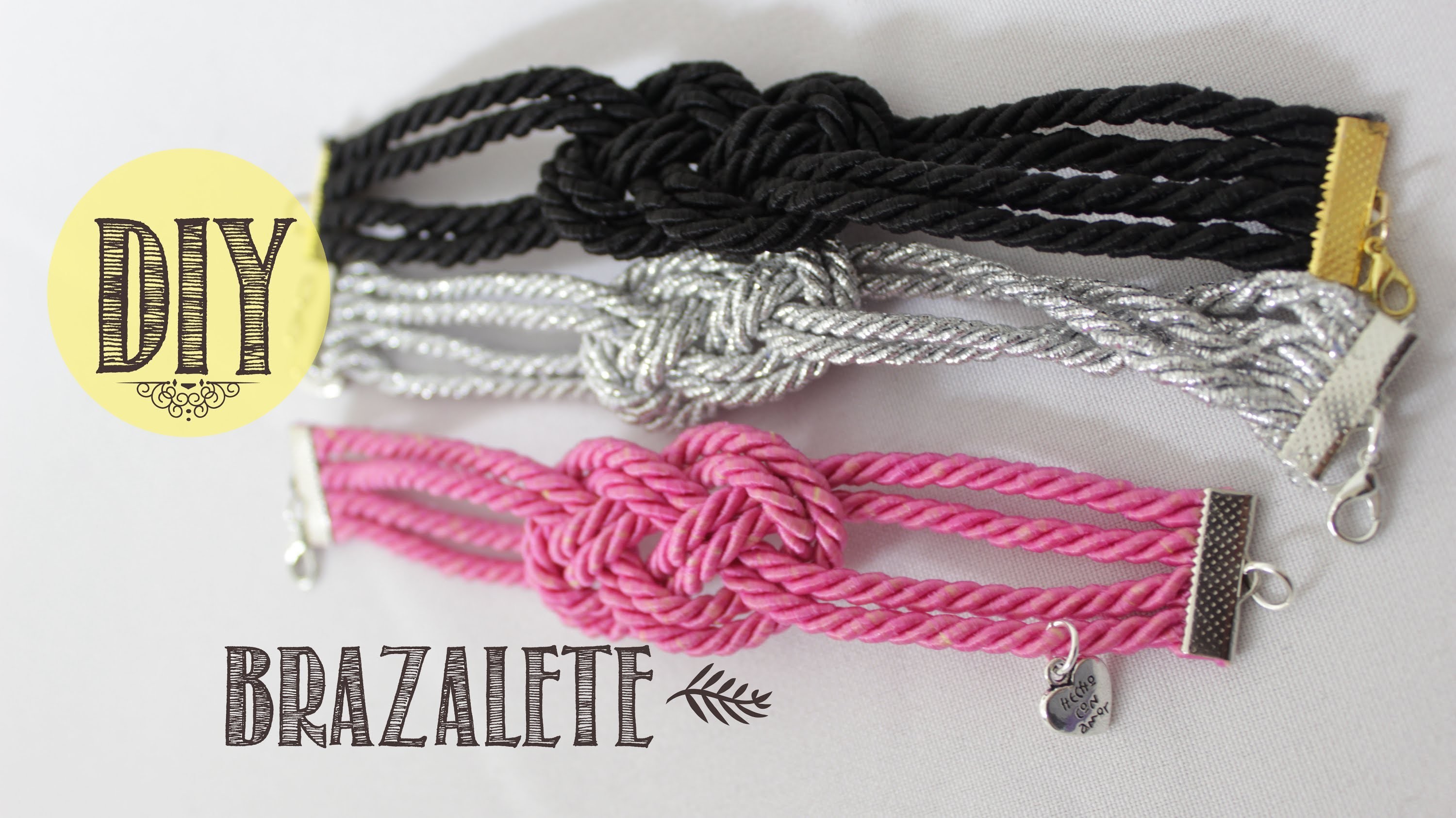 DIY Brazalete de la amistad. Friendship knot brazelet