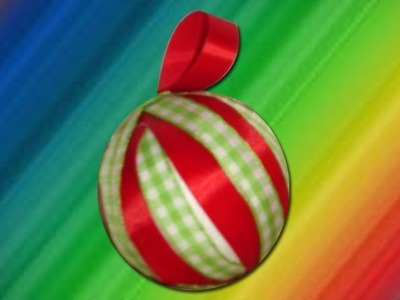 DIY Cómo hacer una esfera navideña decorada con listones
