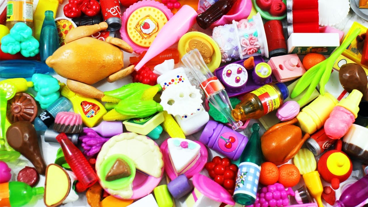 Haul: Compras de Comida para mi Casa de muñecas - botellas, latas, bolsas, frutas, verduras y dulces