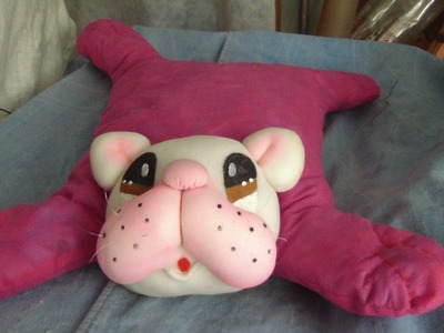 Muñecos Soft. almohada con cara de gatito subtitulado. proyecto 104