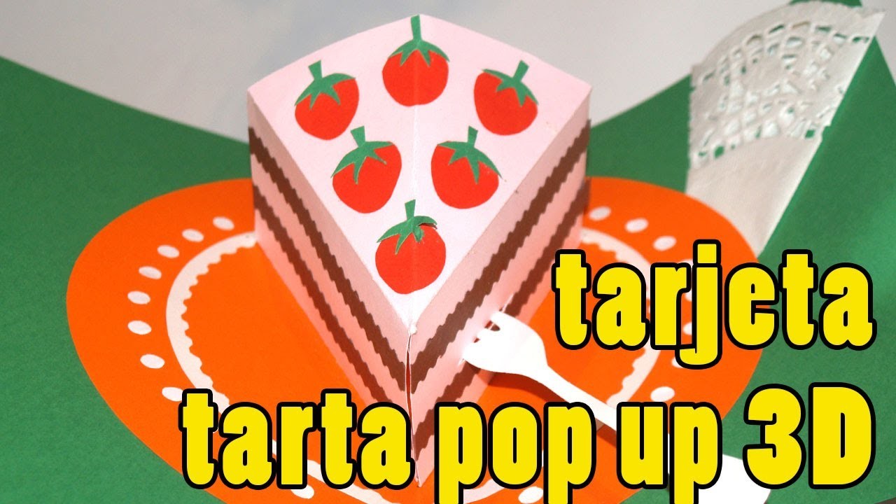 Tarjeta tarta pop up 3D - DIY - Cake card Pop up 3D