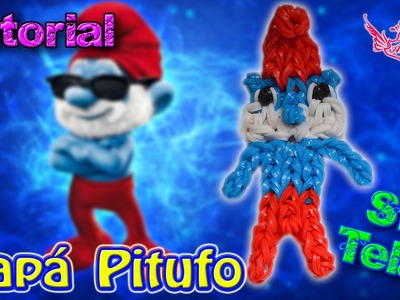 ♥ Tutorial: Papá Pitufo de gomitas (sin telar) ♥