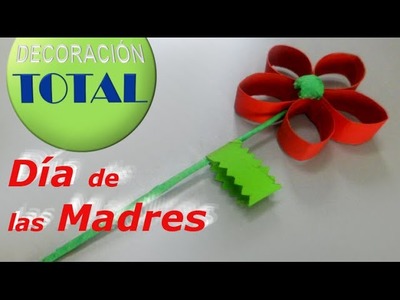 Flor Fácil de Reciclaje del Día de las Madres para realizar con los niños