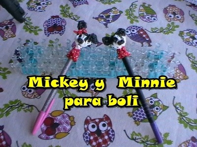 Mickey Minnie para lápiz o boli y saludos