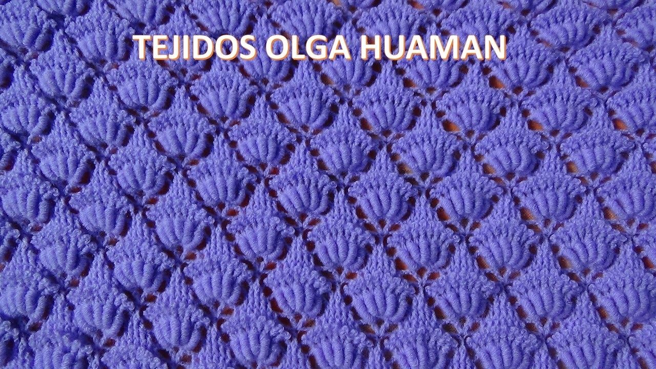 Chal tejido a crochet en punto rococo y relieve video 2