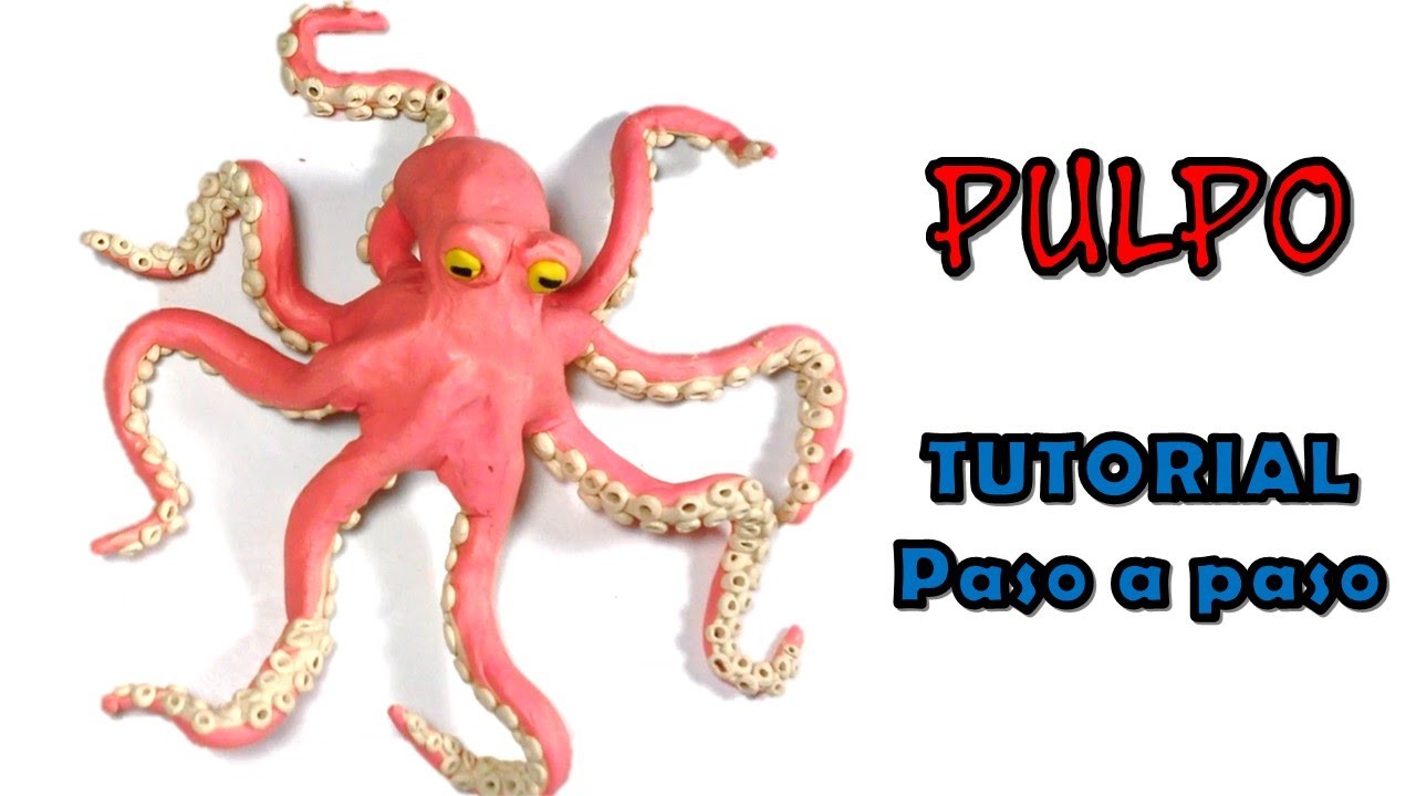 Como hacer un pulpo de Plastilina. How to make an octopus with Plasticine