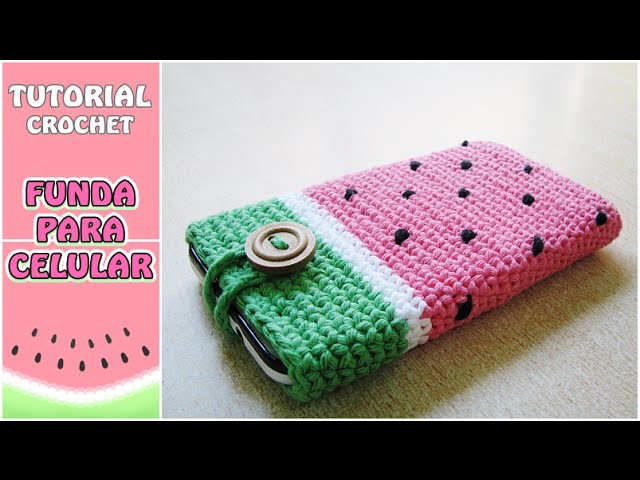 Cómo hacer una funda para el celular a crochet, paso a paso
