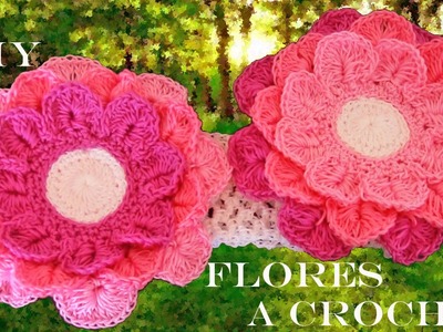 DIY flores hermosas de colores - beautiful colorful flowers to crochet