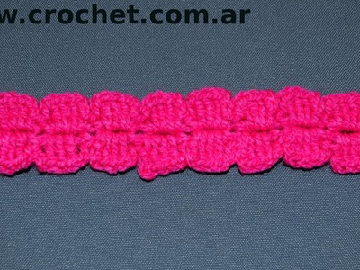 Puntilla N° 58 en tejido crochet tutorial paso a paso.