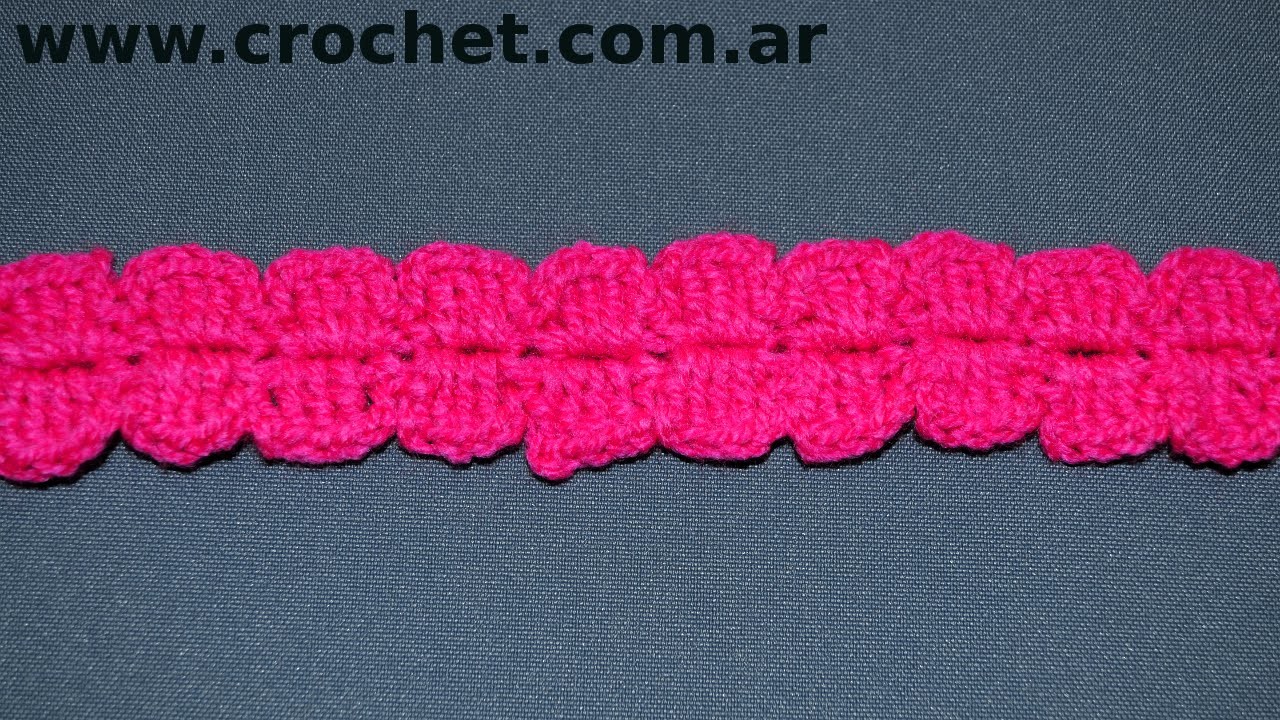 Puntilla N° 58 en tejido crochet tutorial paso a paso.