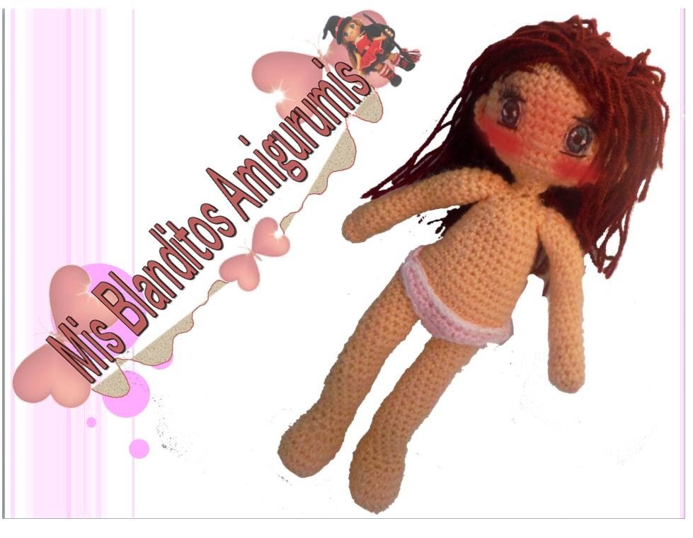 Tutorial crochet patrón braguitas muñeca Lilia amigurumi