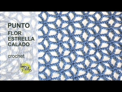 Tutorial Punto Flor Estrellada Calado Crochet o Ganchillo en Español