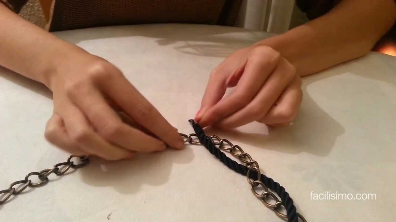 Cómo hacer un collar reciclando una cadena | facilisimo.com