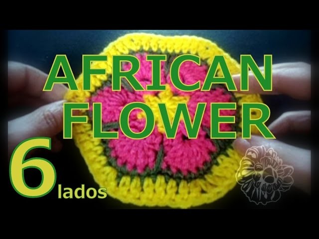 Cómo tejer una flor africana hexagonal (african flower hexagon) -tejido para zurdos-