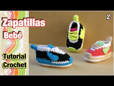 Cómo tejer Zapatillas, patucos, escarpines para bebé a crochet (2 de 2)