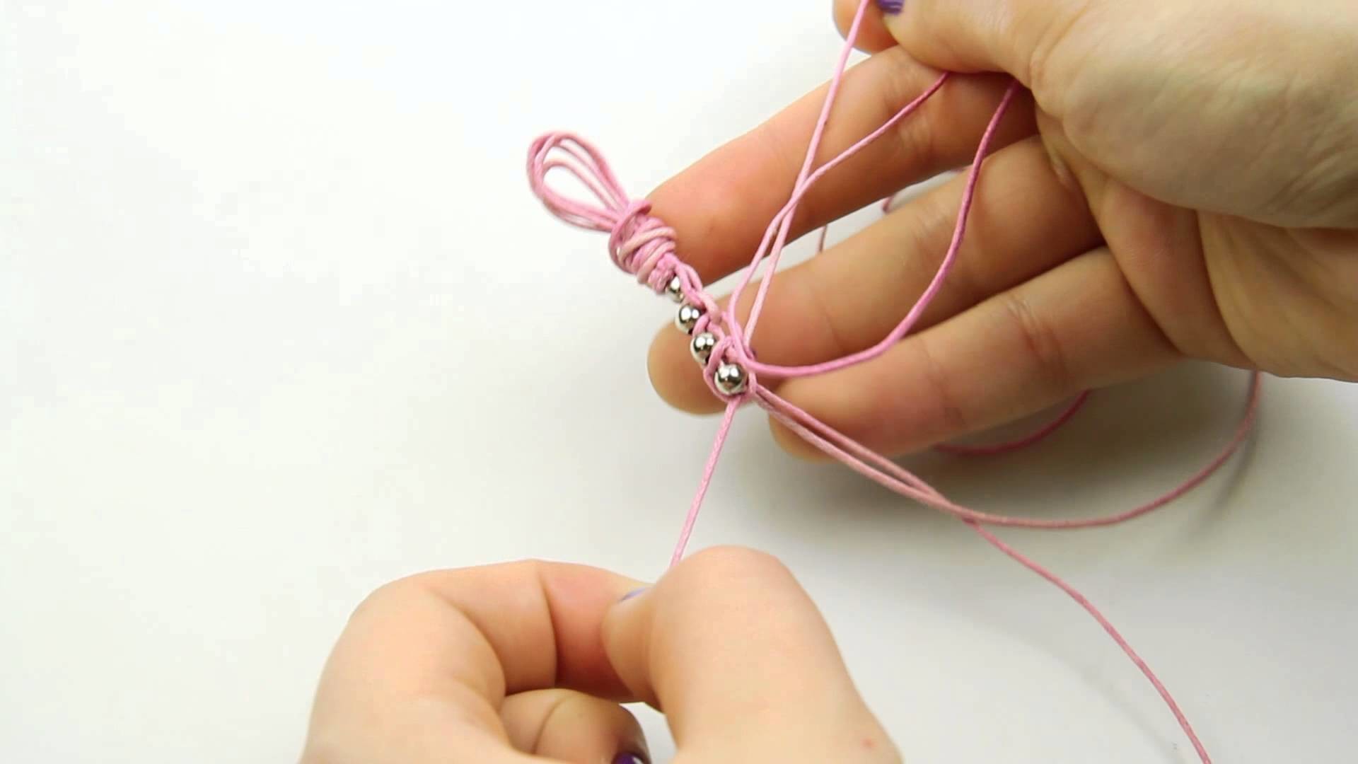 DIY Pink Knots Bracelet